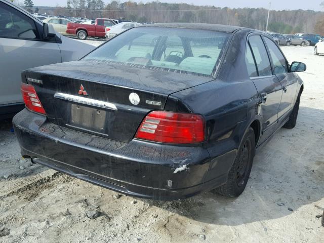 4A3AA46G9YE148446 - 2000 MITSUBISHI GALANT ES BLACK photo 4