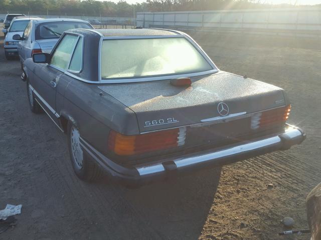 WDBBA48D2GA039275 - 1986 MERCEDES-BENZ 560 SL GRAY photo 3