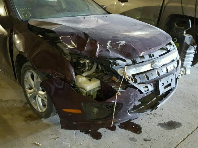 3FAHP0HA9CR249449 - 2012 FORD FUSION SE BURGUNDY photo 9