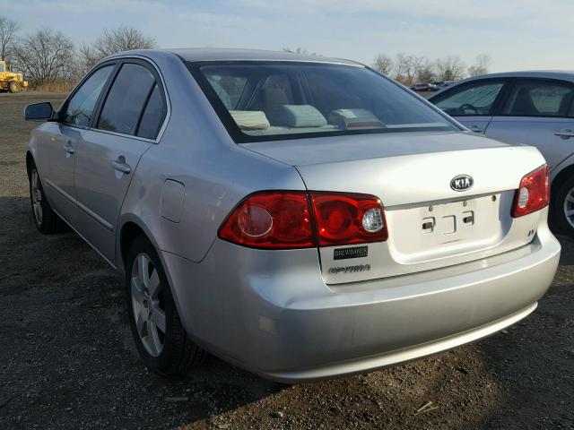 KNAGE123685238010 - 2008 KIA OPTIMA LX SILVER photo 3