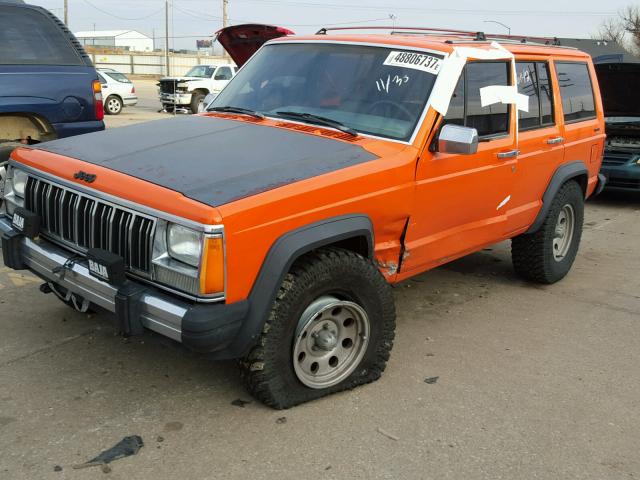 1J4FJ58LXKL606971 - 1989 JEEP CHEROKEE L ORANGE photo 2