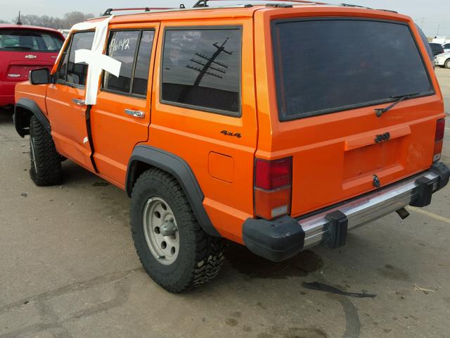 1J4FJ58LXKL606971 - 1989 JEEP CHEROKEE L ORANGE photo 3