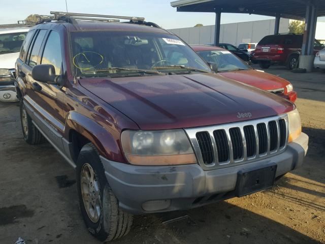 1J4GW48S8YC288607 - 2000 JEEP GRAND CHER MAROON photo 1