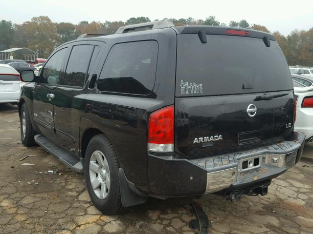 5N1AA08A76N731546 - 2006 NISSAN ARMADA SE BLACK photo 3