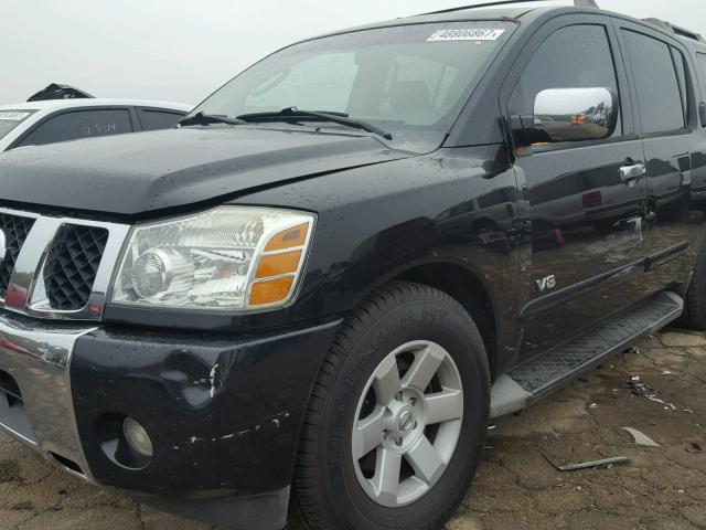 5N1AA08A76N731546 - 2006 NISSAN ARMADA SE BLACK photo 9