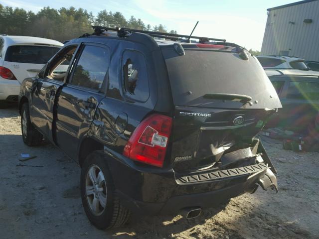 KNDJF724897575169 - 2009 KIA SPORTAGE L BLACK photo 3