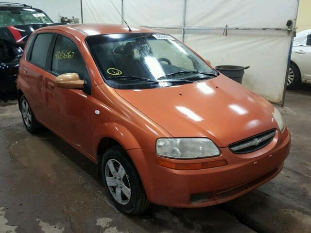 KL1TD66666B614409 - 2006 CHEVROLET AVEO BASE ORANGE photo 1