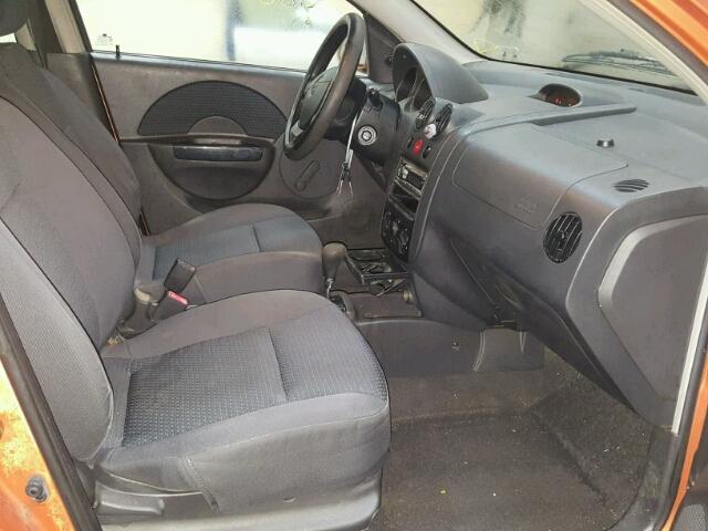 KL1TD66666B614409 - 2006 CHEVROLET AVEO BASE ნარინჯისფერი ფოტო 5