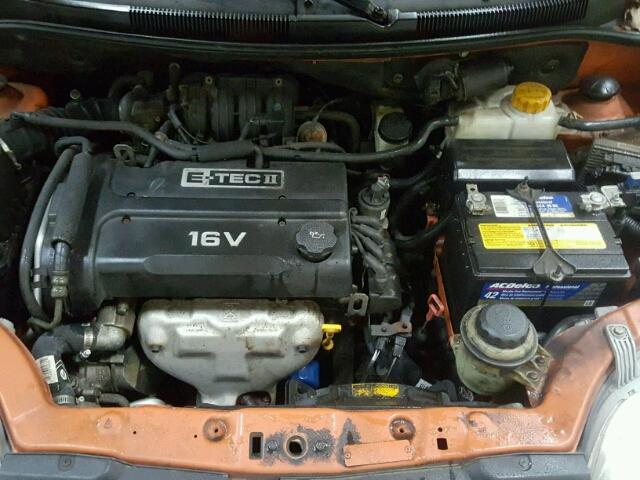 KL1TD66666B614409 - 2006 CHEVROLET AVEO BASE ORANGE photo 7