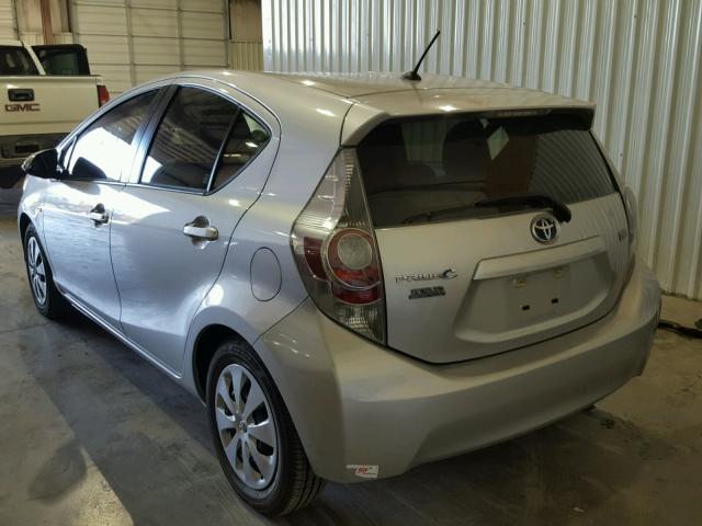 JTDKDTB32C1017550 - 2012 TOYOTA PRIUS C SILVER photo 3