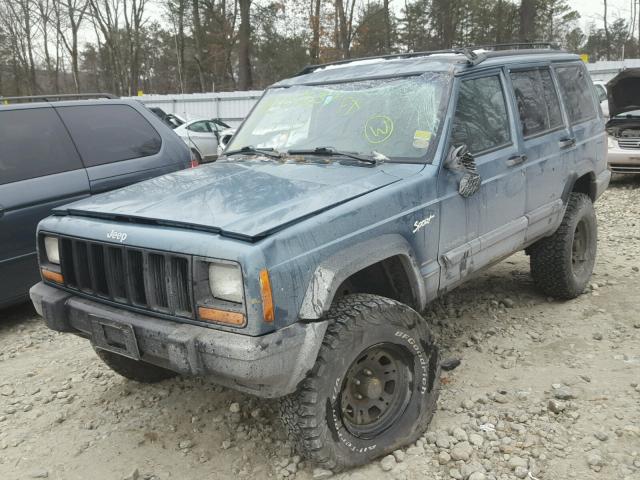 1J4FJ68S4WL284783 - 1998 JEEP CHEROKEE S BLUE photo 2