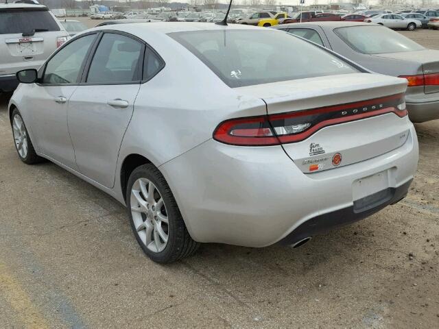 1C3CDFBA9DD321564 - 2013 DODGE DART SXT SILVER photo 3