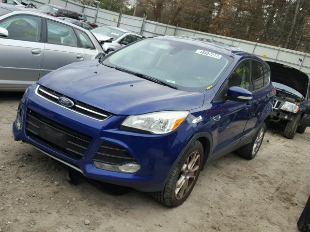 1FMCU9H96DUC87704 - 2013 FORD ESCAPE SEL BLUE photo 2