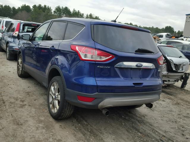 1FMCU9H96DUC87704 - 2013 FORD ESCAPE SEL BLUE photo 3