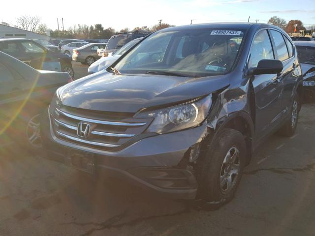 5J6RM4H3XCL027723 - 2012 HONDA CR-V LX GRAY photo 2