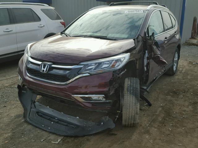 5J6RM4H79FL053205 - 2015 HONDA CR-V EXL MAROON photo 2