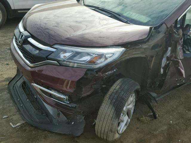 5J6RM4H79FL053205 - 2015 HONDA CR-V EXL MAROON photo 9