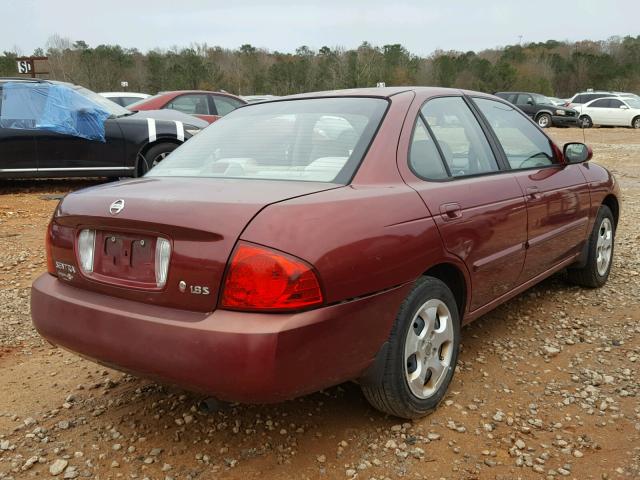 3N1CB51D84L475655 - 2004 NISSAN SENTRA 1.8 BURGUNDY photo 4