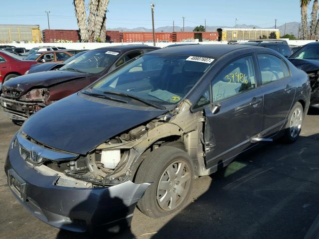 2HGFA1F52BH533841 - 2011 HONDA CIVIC LX GRAY photo 2