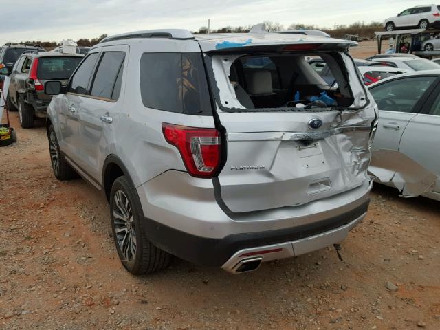 1FM5K8HT8HGA97427 - 2017 FORD EXPLORER P SILVER photo 3