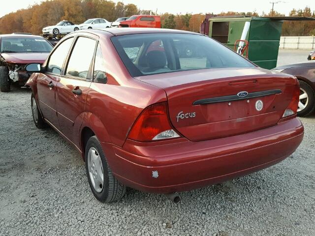 1FAFP33P84W161768 - 2004 FORD FOCUS LX RED photo 3