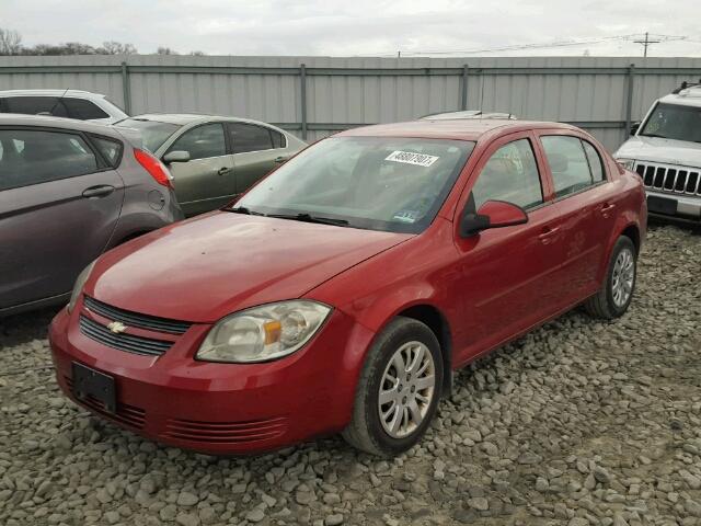 1G1AD5F51A7214957 - 2010 CHEVROLET COBALT 1LT RED photo 2