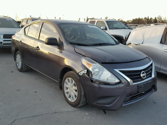 3N1CN7AP1FL816135 - 2015 NISSAN VERSA S GRAY photo 1