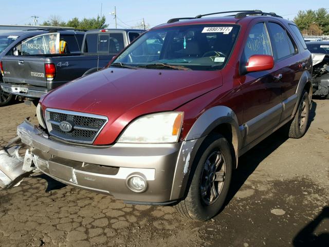 KNDJD733955422978 - 2005 KIA SORENTO EX RED photo 2