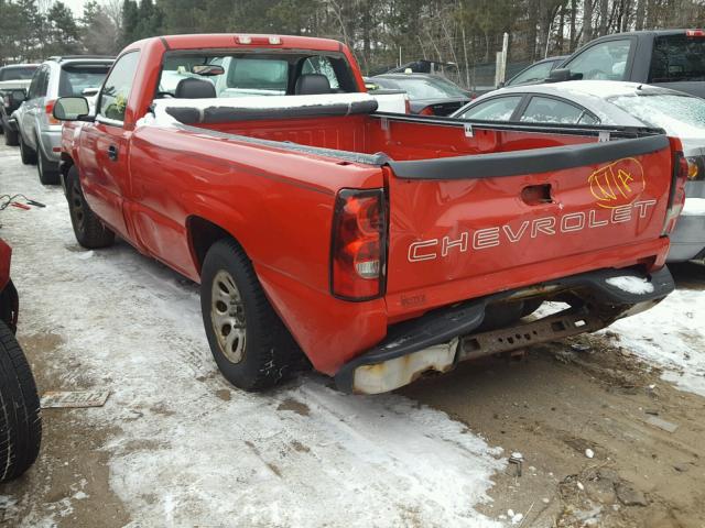 1GCEC14X25Z321938 - 2005 CHEVROLET SILVERADO RED photo 3