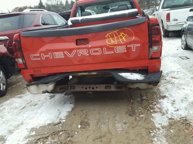 1GCEC14X25Z321938 - 2005 CHEVROLET SILVERADO RED photo 9