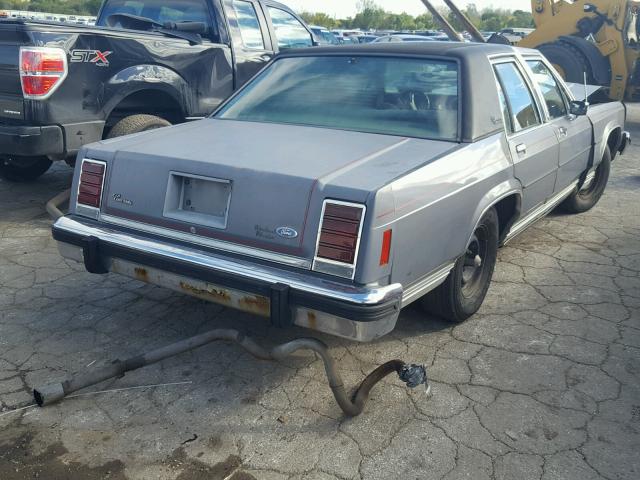 2FABP43F6FX156653 - 1985 FORD LTD CROWN GRAY photo 4