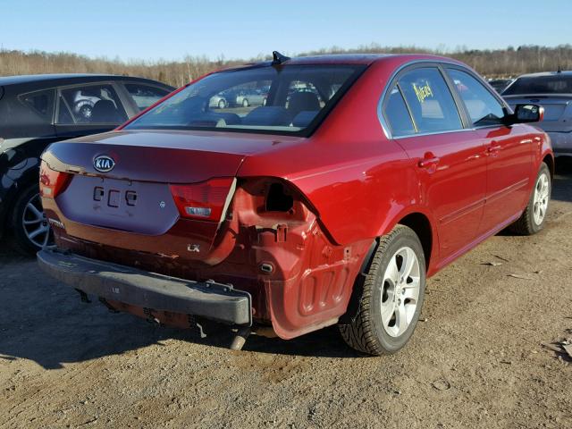 KNAGE228395364134 - 2009 KIA OPTIMA LX RED photo 4