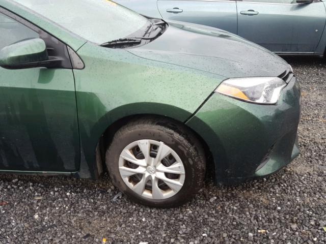 2T1BPRHE4EC012478 - 2014 TOYOTA COROLLA EC 绿色 照片 9