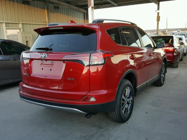 JTMWFREV2HJ144446 - 2017 TOYOTA RAV4 XLE RED photo 4