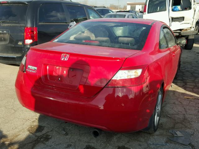 2HGFG12898H530071 - 2008 HONDA CIVIC EX RED photo 4