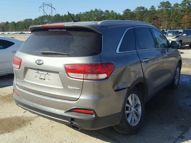 5XYPG4A50GG134619 - 2016 KIA SORENTO LX GRAY photo 4