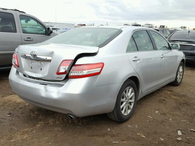 4T4BF3EK6BR143485 - 2011 TOYOTA CAMRY BASE SILVER photo 4