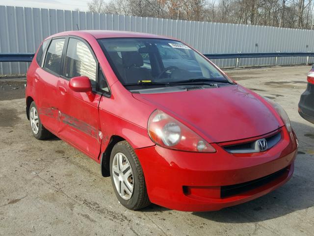 JHMGD37467S045275 - 2007 HONDA FIT RED photo 1