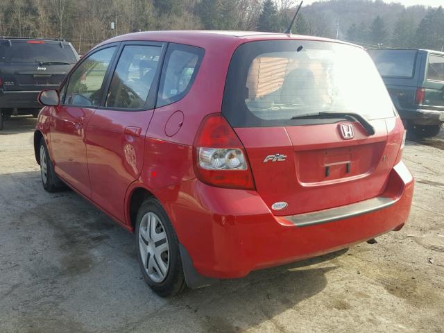 JHMGD37467S045275 - 2007 HONDA FIT RED photo 3