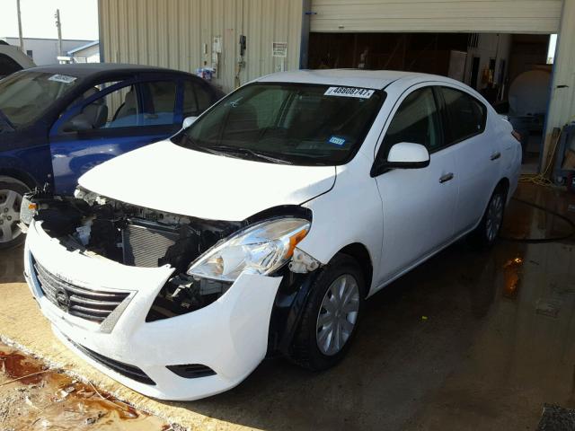 3N1CN7AP0EL830591 - 2014 NISSAN VERSA S WHITE photo 2