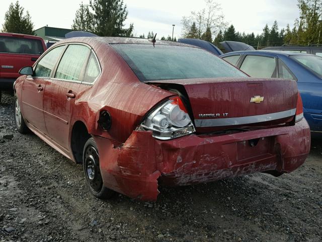 2G1WB5ENXA1174484 - 2010 CHEVROLET IMPALA LT MAROON photo 3