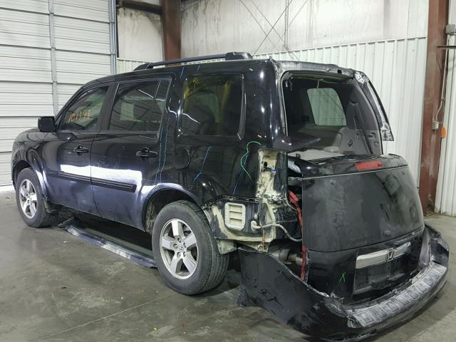 5FNYF4H40BB014629 - 2011 HONDA PILOT EX BLACK photo 3