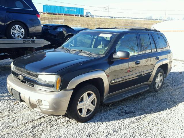 1GNDS13S432189086 - 2003 CHEVROLET TRAILBLAZE BLACK photo 2