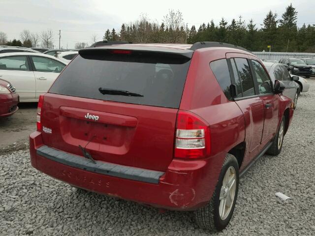 1J8FT47W78D518347 - 2008 JEEP COMPASS SP წითელი ფოტო 4