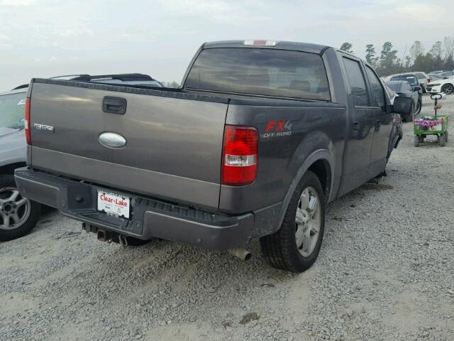 1FTPW14V87KA78968 - 2007 FORD F150 SUPER GRAY photo 4