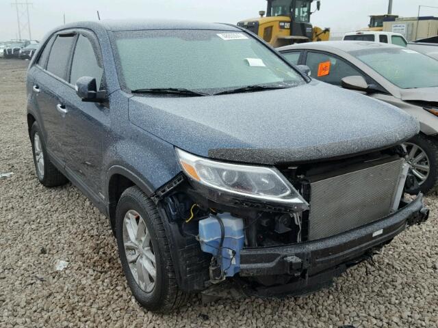 5XYKTCA63EG486471 - 2014 KIA SORENTO LX BLUE photo 1