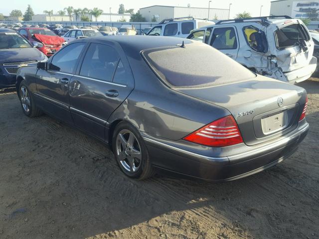 WDBNG75J94A396679 - 2004 MERCEDES-BENZ S 500 GRAY photo 3