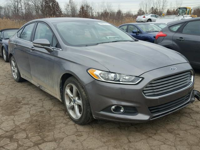 1FA6P0HDXE5350037 - 2014 FORD FUSION SE GRAY photo 1