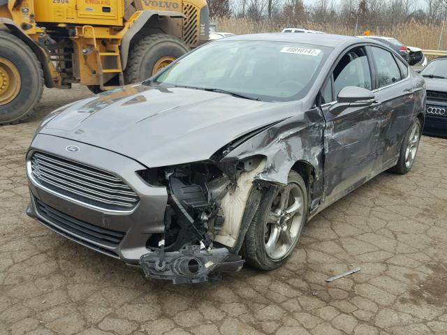 1FA6P0HDXE5350037 - 2014 FORD FUSION SE GRAY photo 2