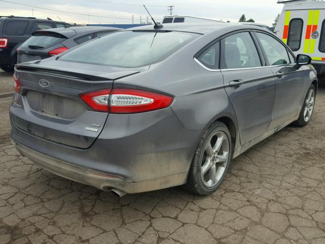 1FA6P0HDXE5350037 - 2014 FORD FUSION SE GRAY photo 4